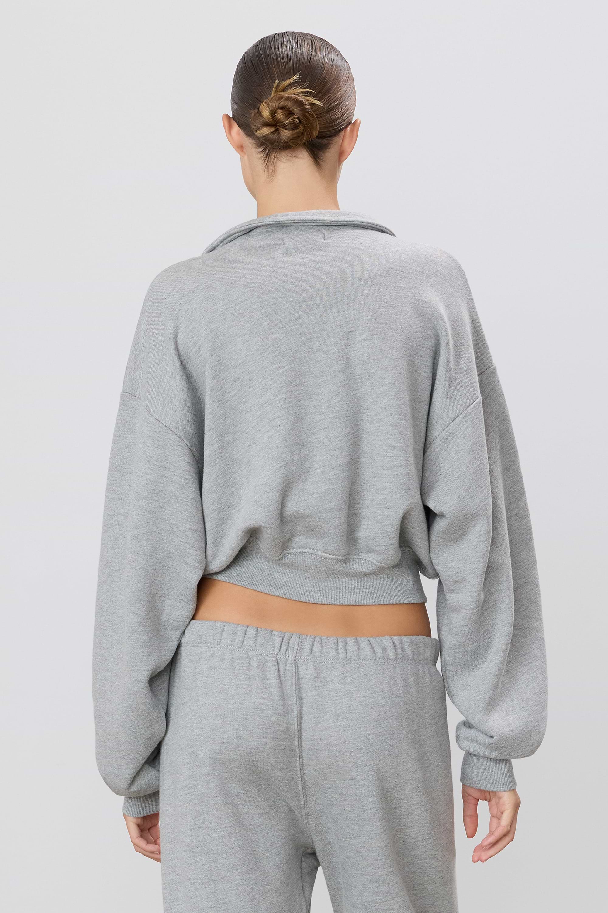 CROPPED HALF-ZIP SWEATSHIRT - ÉTERNE