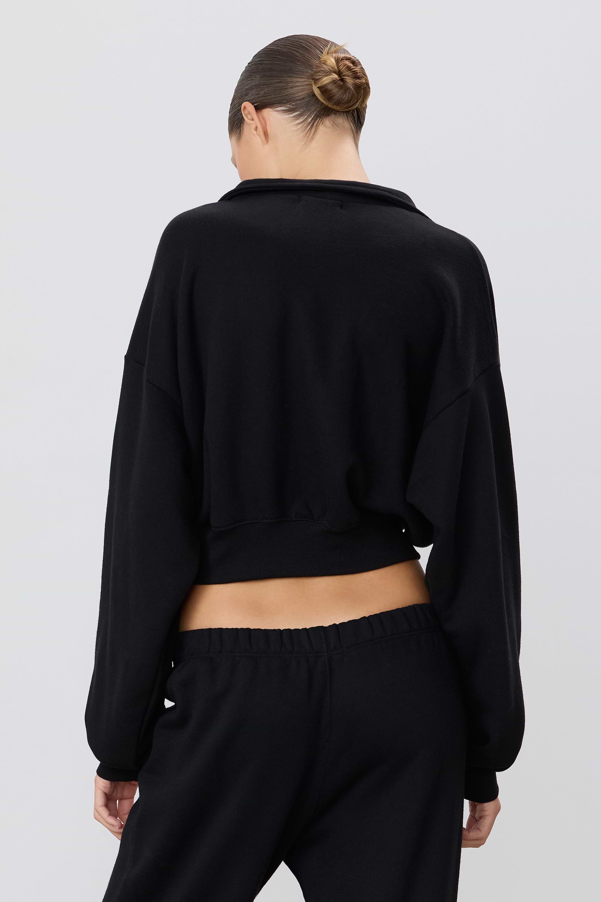CROPPED HALF-ZIP SWEATSHIRT - ÉTERNE