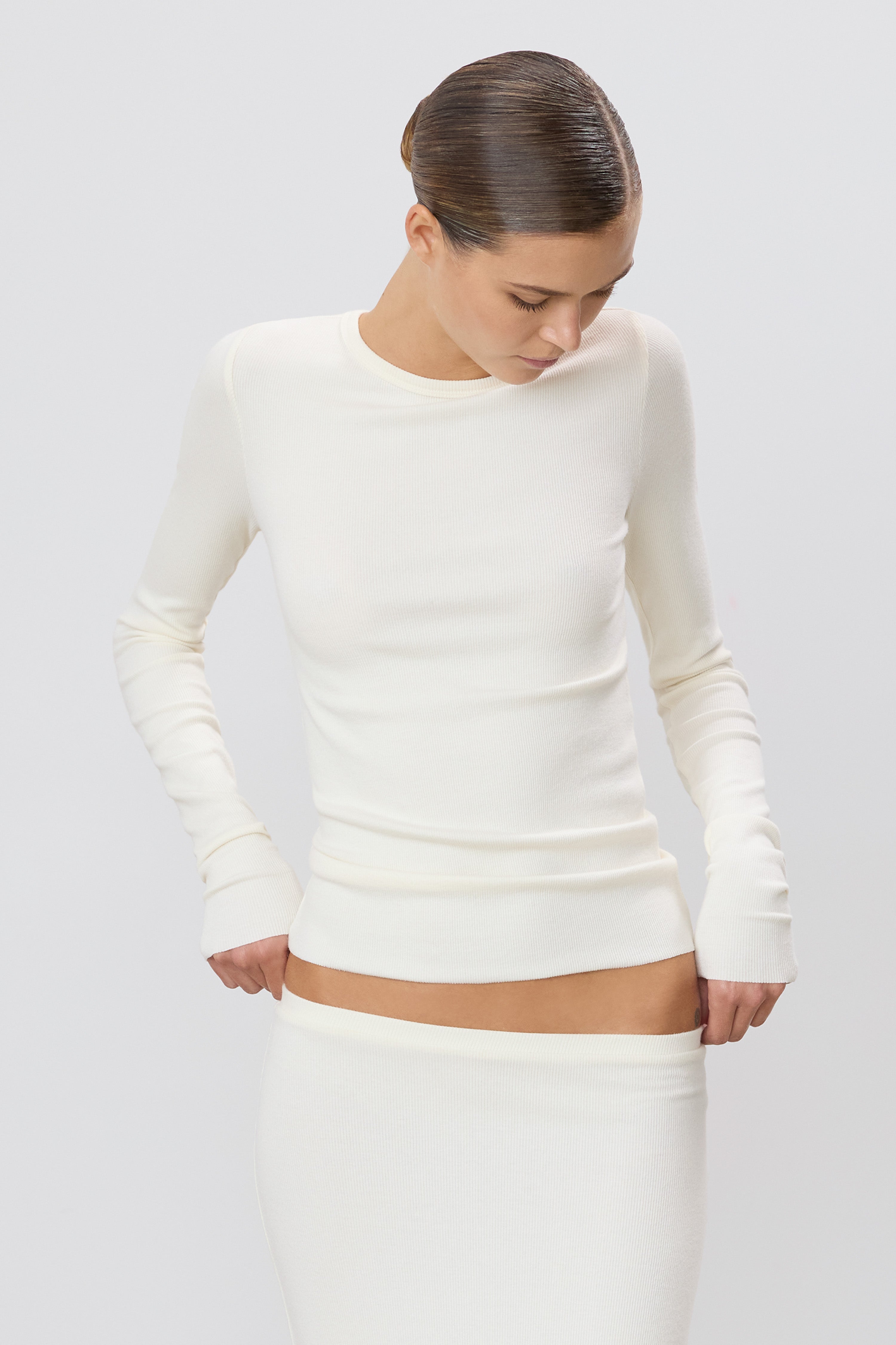 LONG SLEEVE FITTED TOP - ÉTERNE