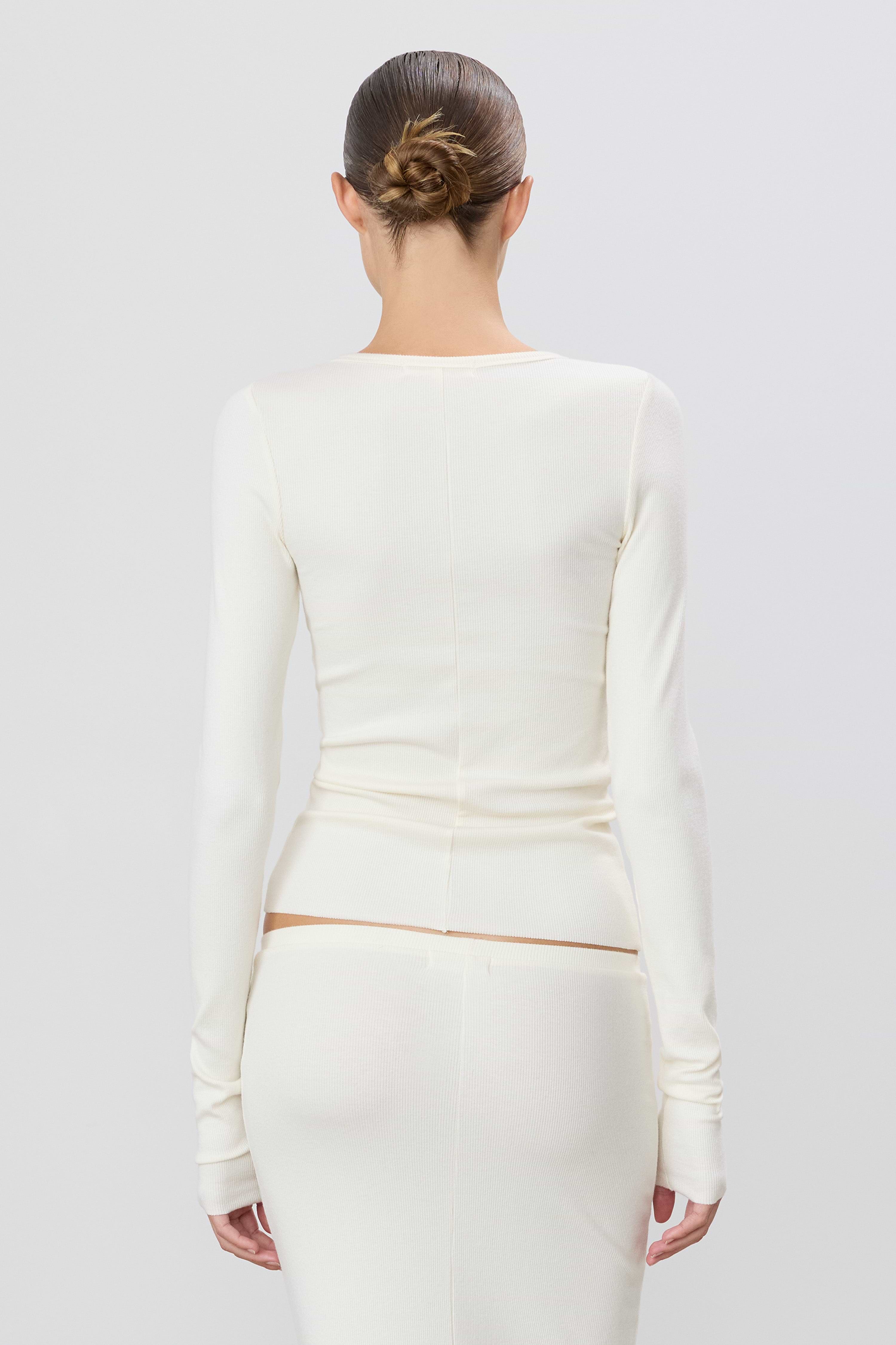 LONG SLEEVE FITTED TOP - ÉTERNE
