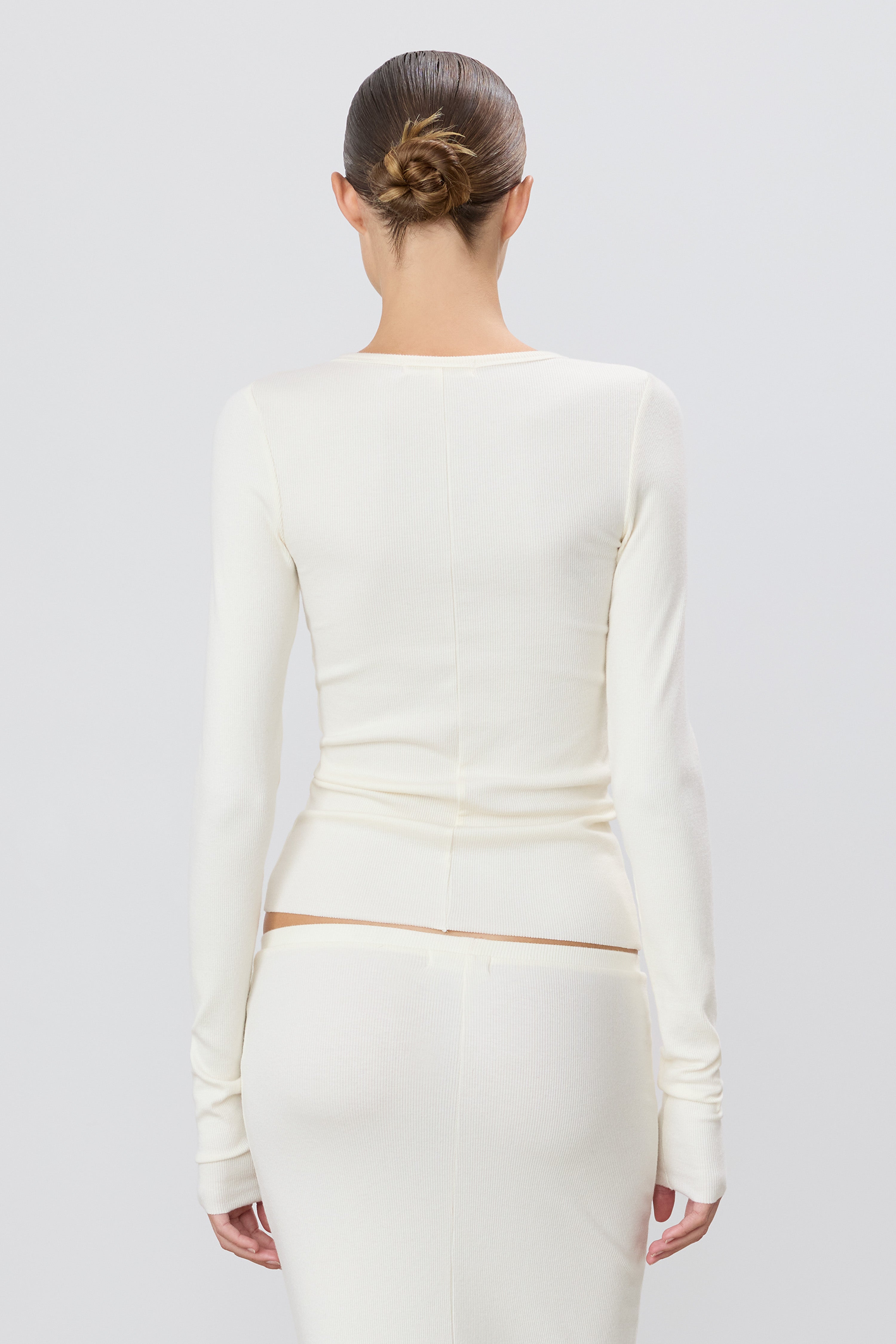 LONG SLEEVE FITTED TOP - ÉTERNE