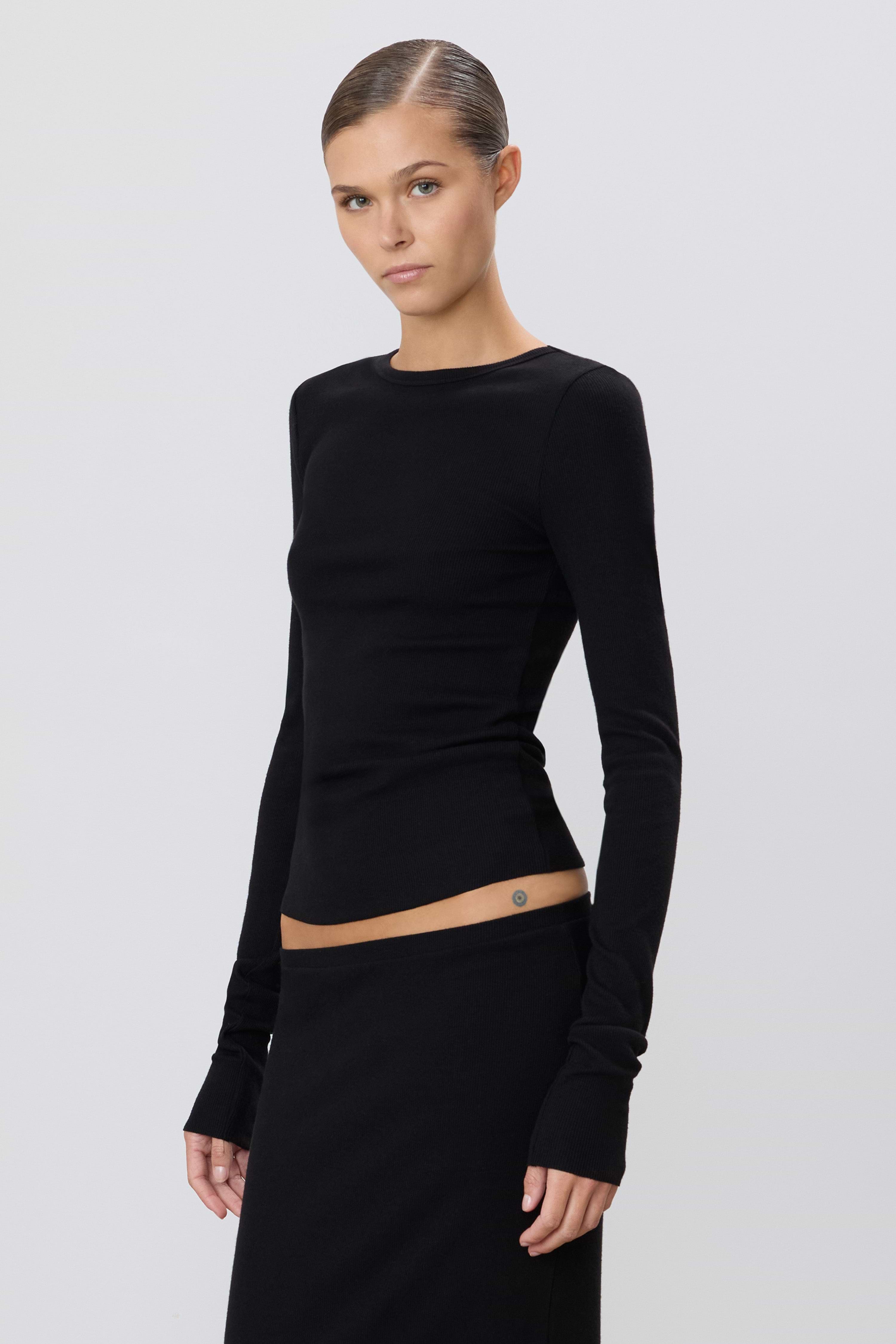 LONG SLEEVE FITTED TOP - ÉTERNE