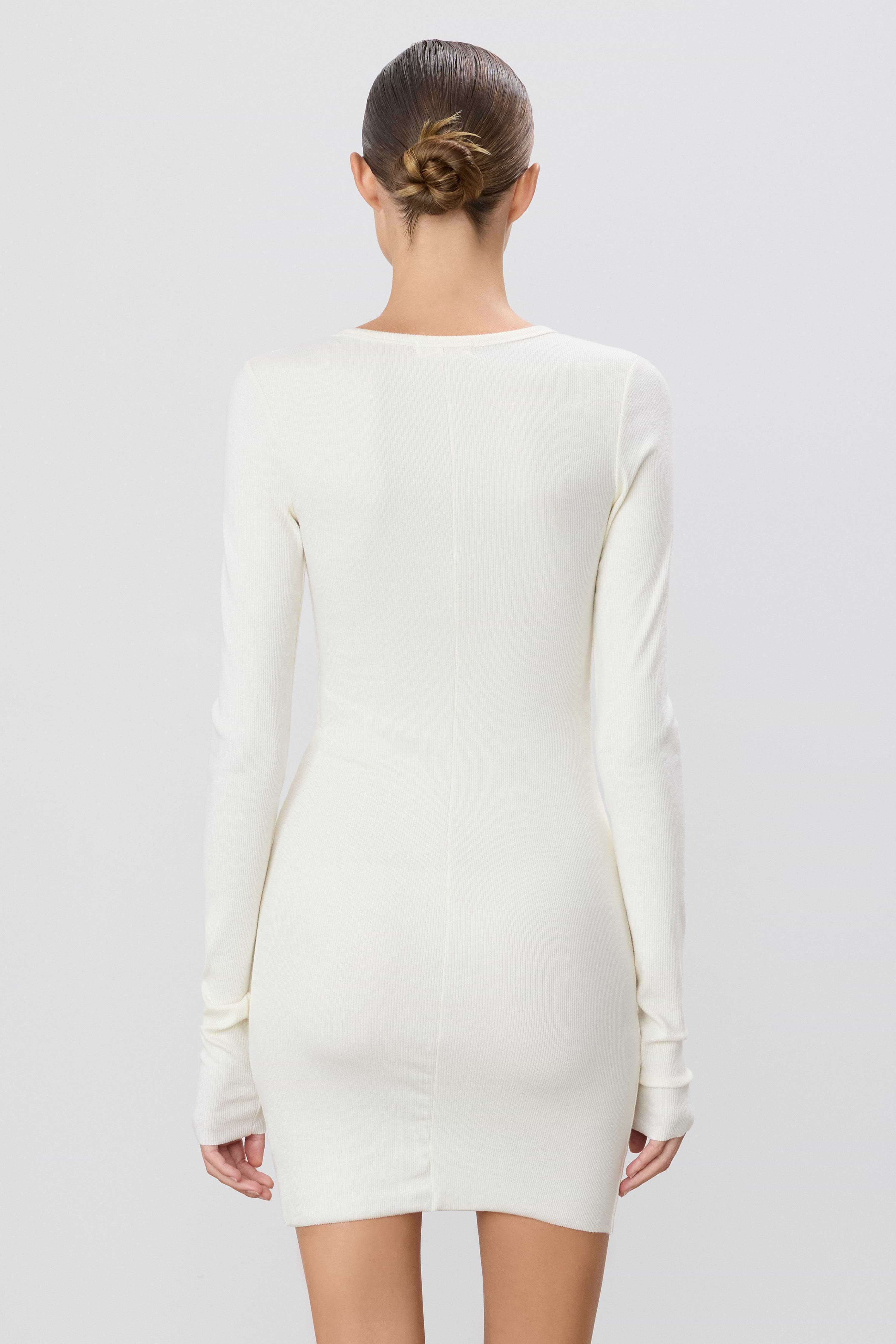 LONG SLEEVE CREWNECK MINI DRESS - ÉTERNE