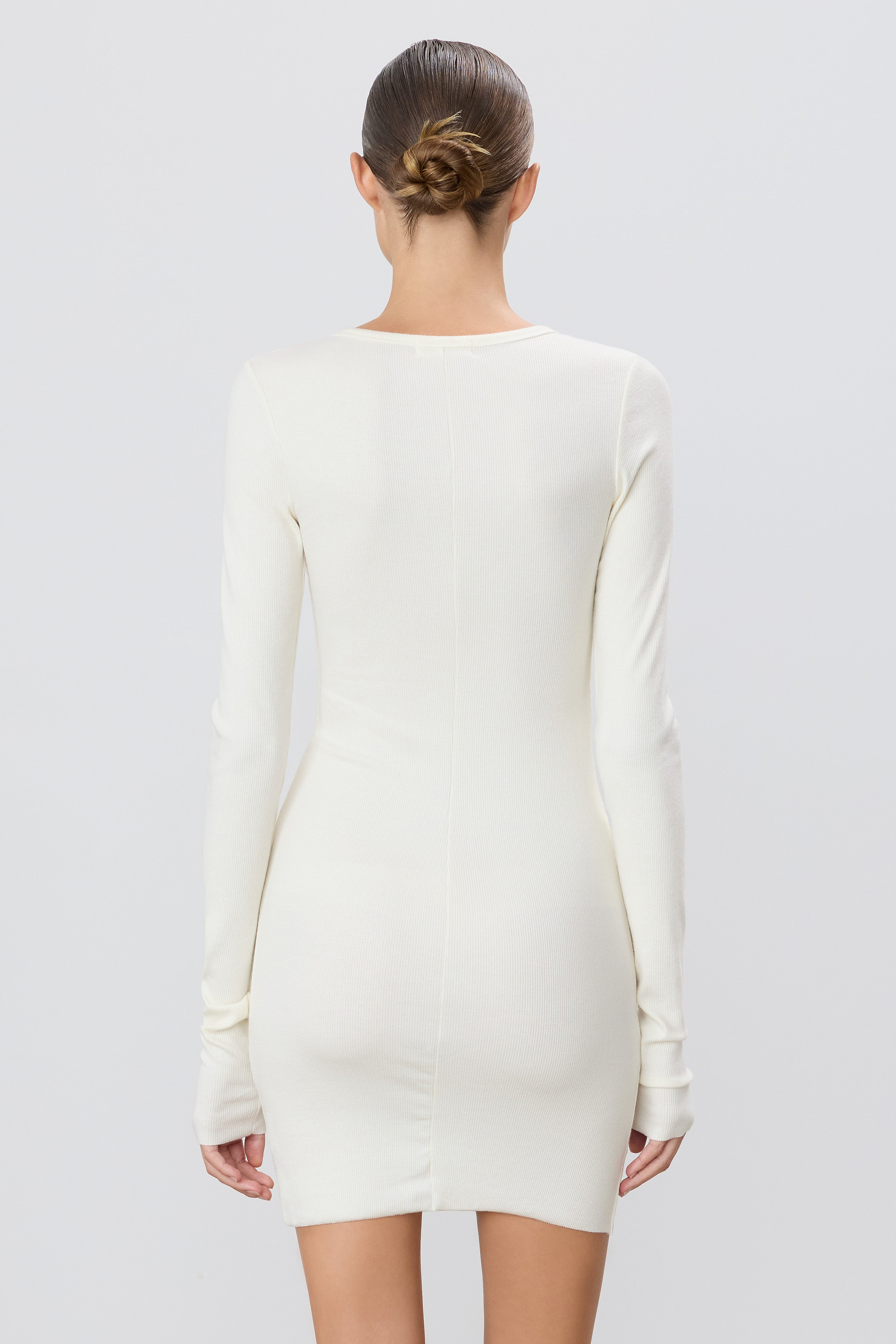 LONG SLEEVE CREWNECK MINI DRESS - ÉTERNE