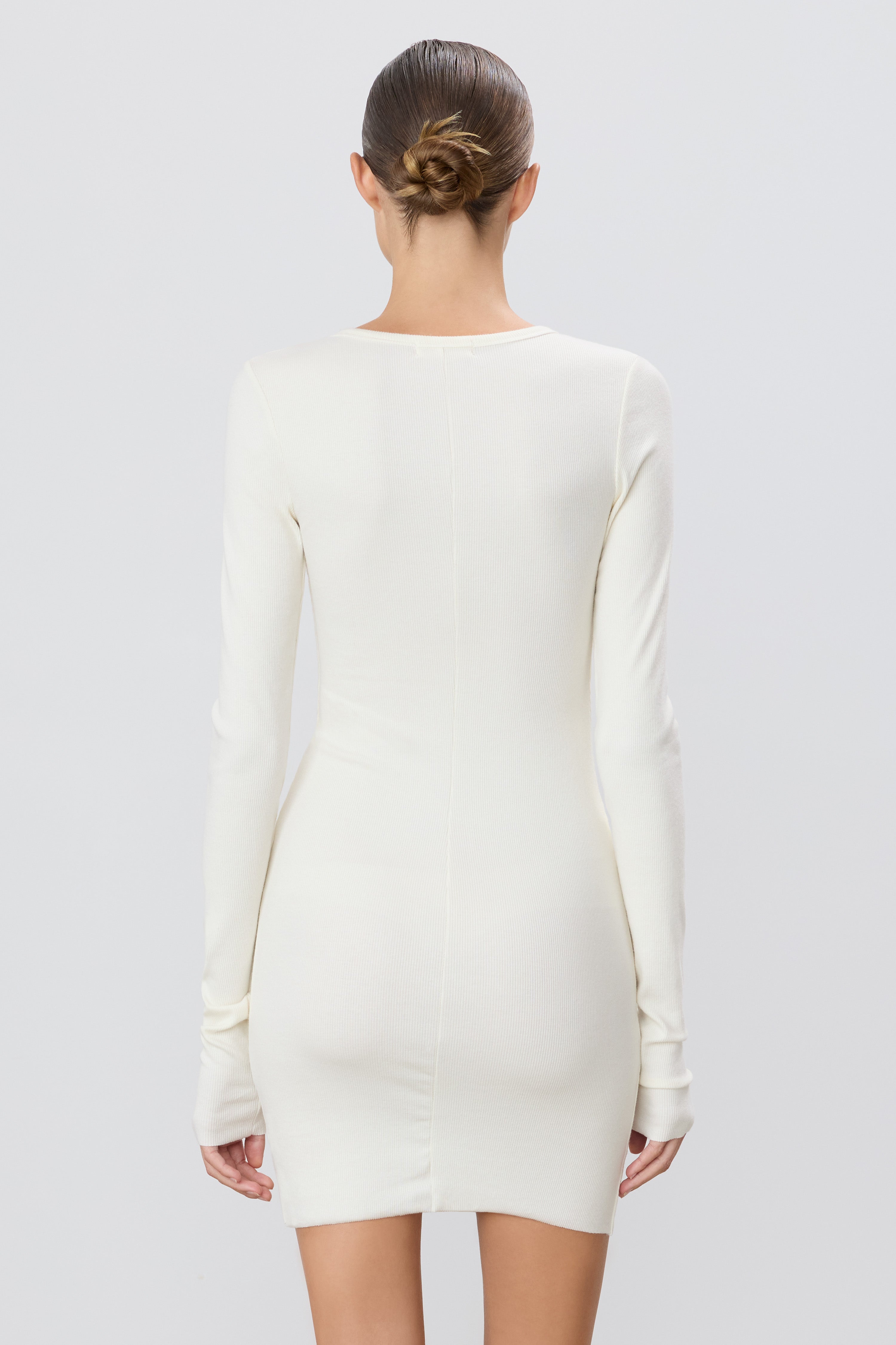LONG SLEEVE CREWNECK MINI DRESS - ÉTERNE