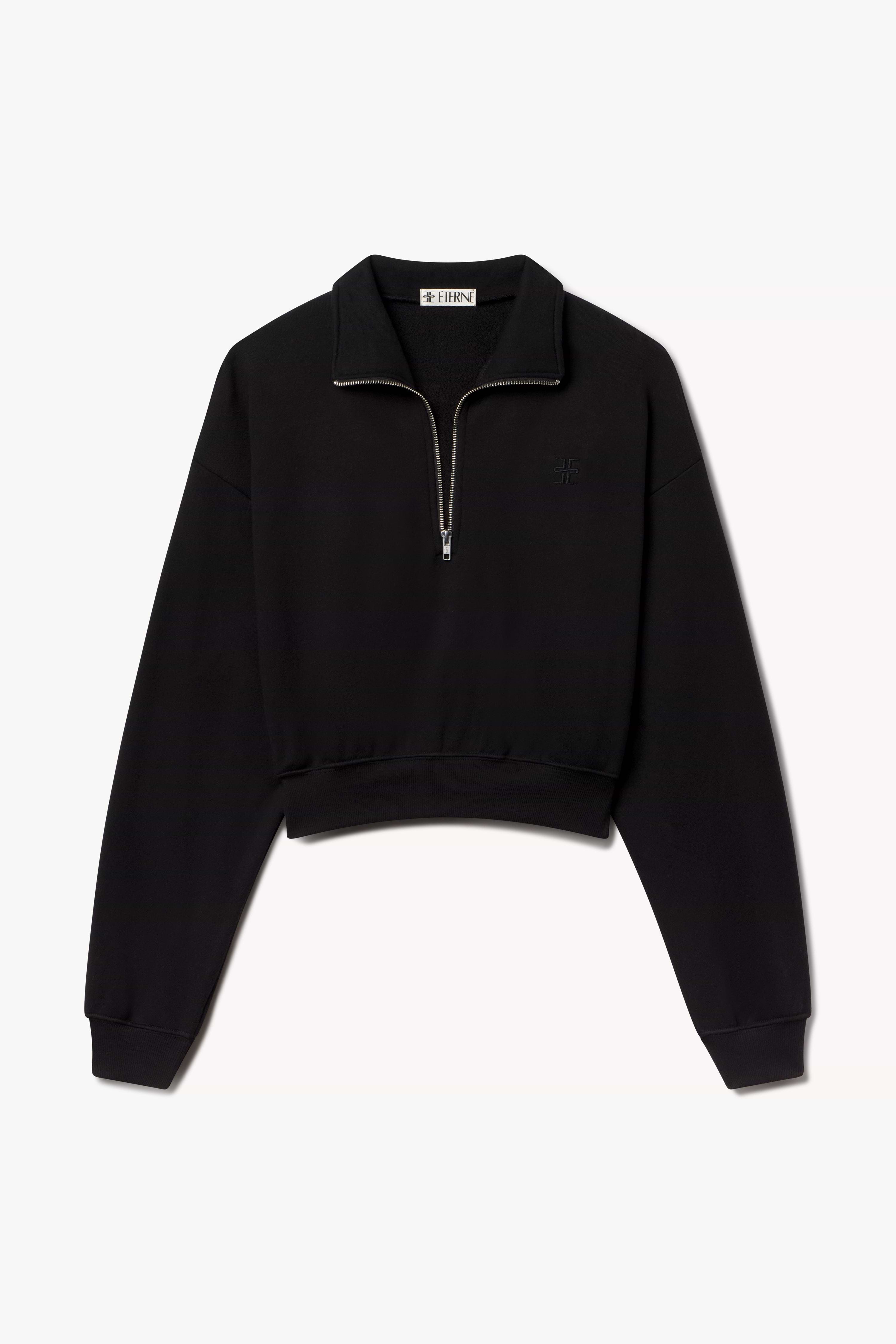 CROPPED HALF-ZIP SWEATSHIRT – ÉTERNE