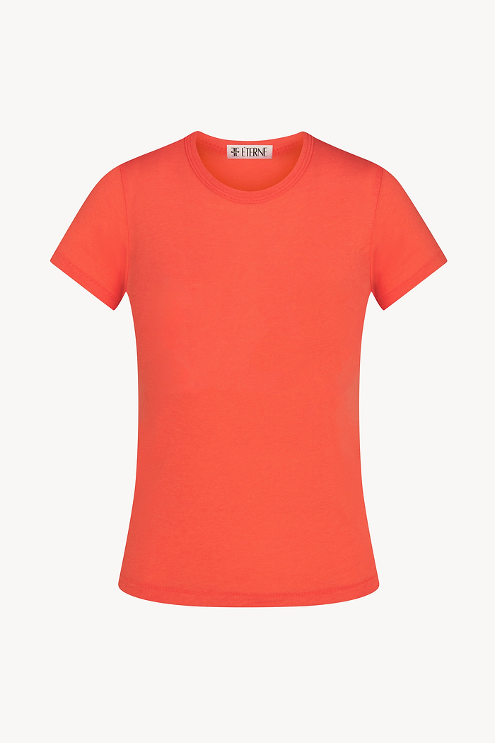FITTED CREWNECK SHORT SLEEVE T-SHIRT