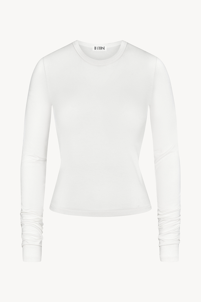 FITTED CREWNECK LONG SLEEVE T-SHIRT