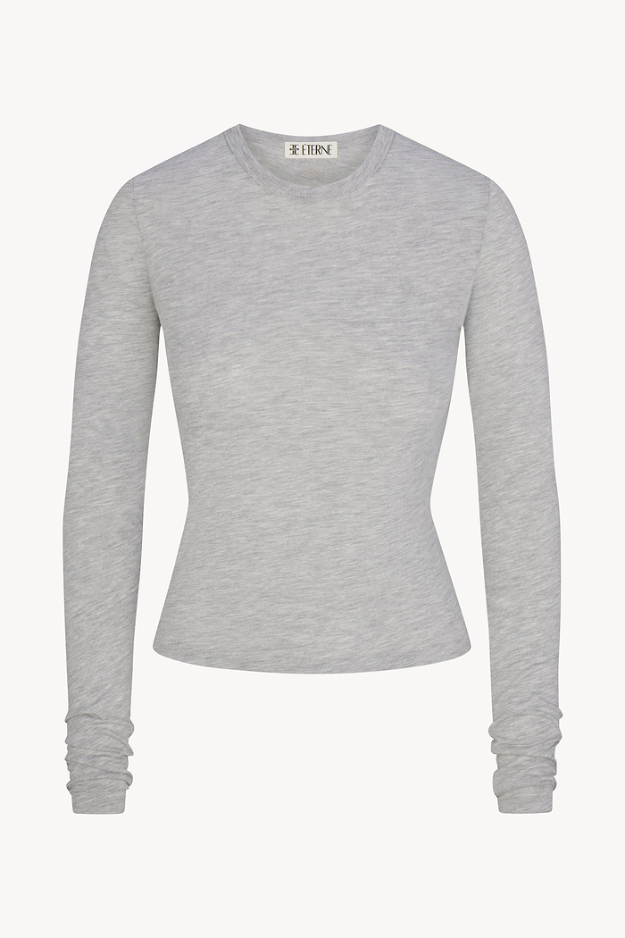 FITTED CREWNECK LONG SLEEVE T-SHIRT