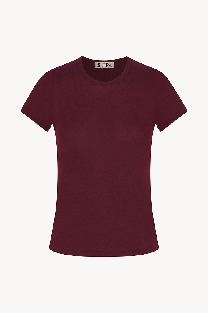 FITTED CREWNECK SHORT SLEEVE T-SHIRT