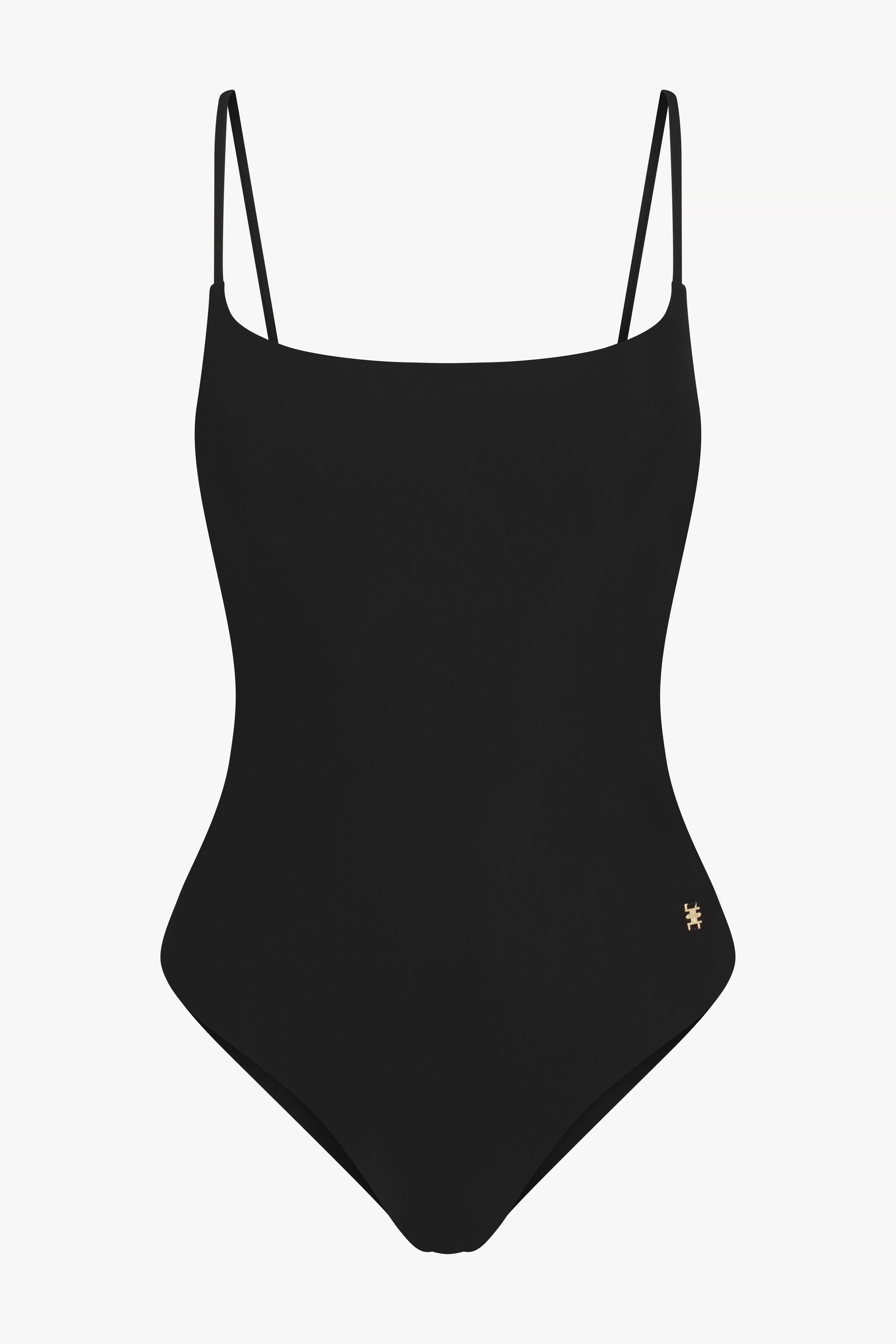 [GRACE U]☆24AW☆Tiana Velvet One-piece (Black) Ribbed Layla T Back One Piece - Black