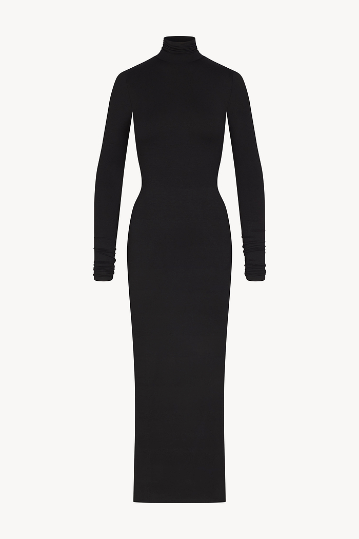 LONG SLEEVE TURTLENECK MAXI DRESS