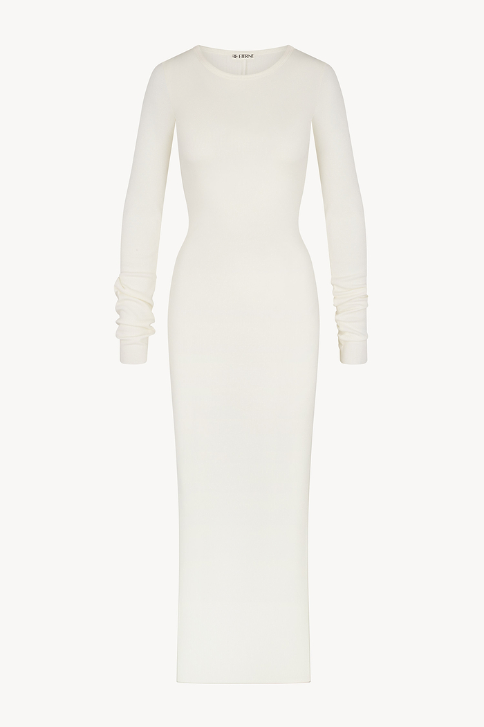 LONG SLEEVE CREWNECK MAXI DRESS