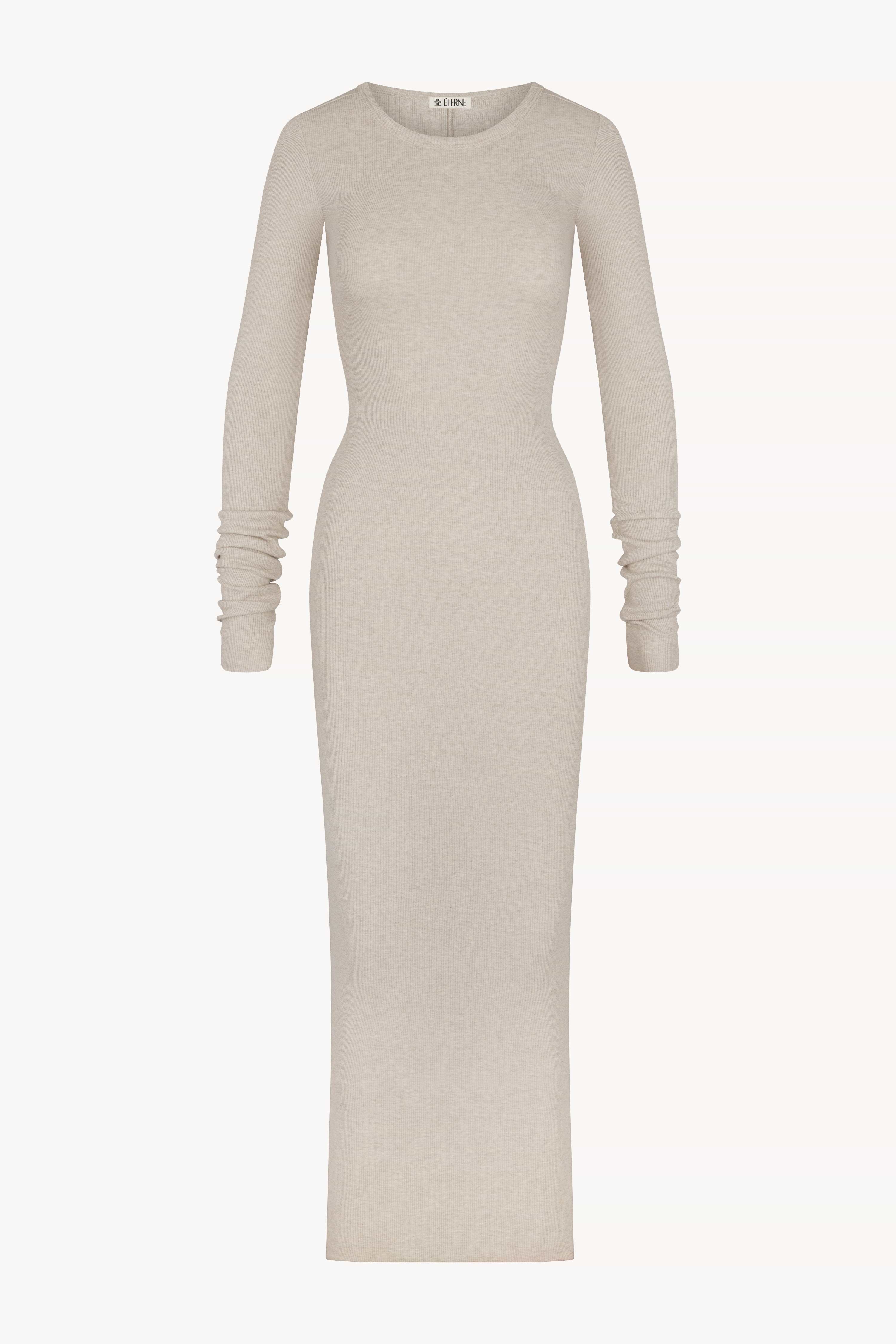 LONG SLEEVE CREWNECK MAXI DRESS