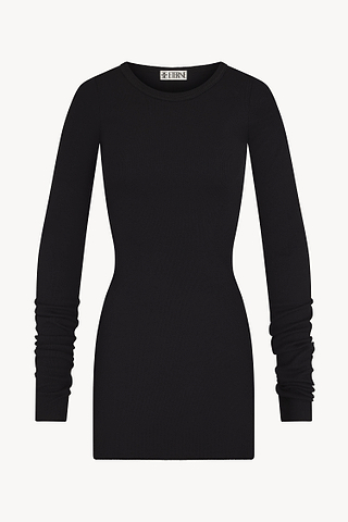 chinese dress ladies Eterne Long Sleeve Crewneck Mini Dress