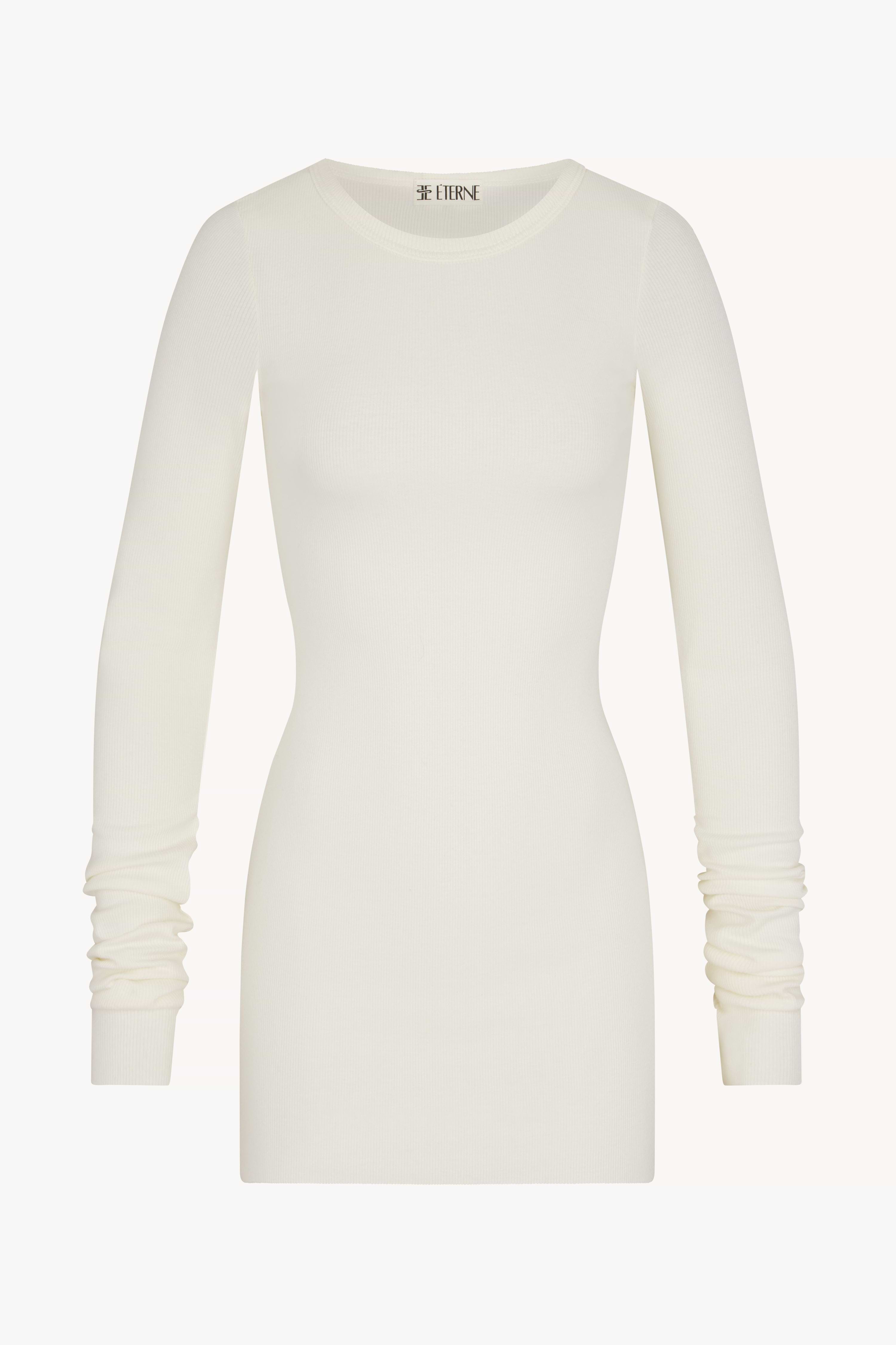 LONG SLEEVE CREWNECK MINI DRESS