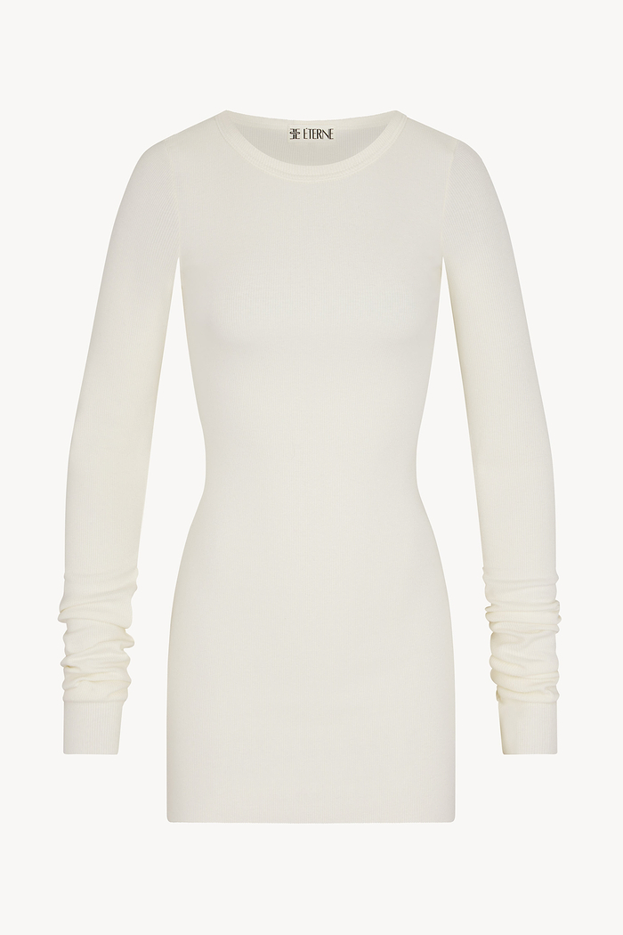 LONG SLEEVE CREWNECK MINI DRESS