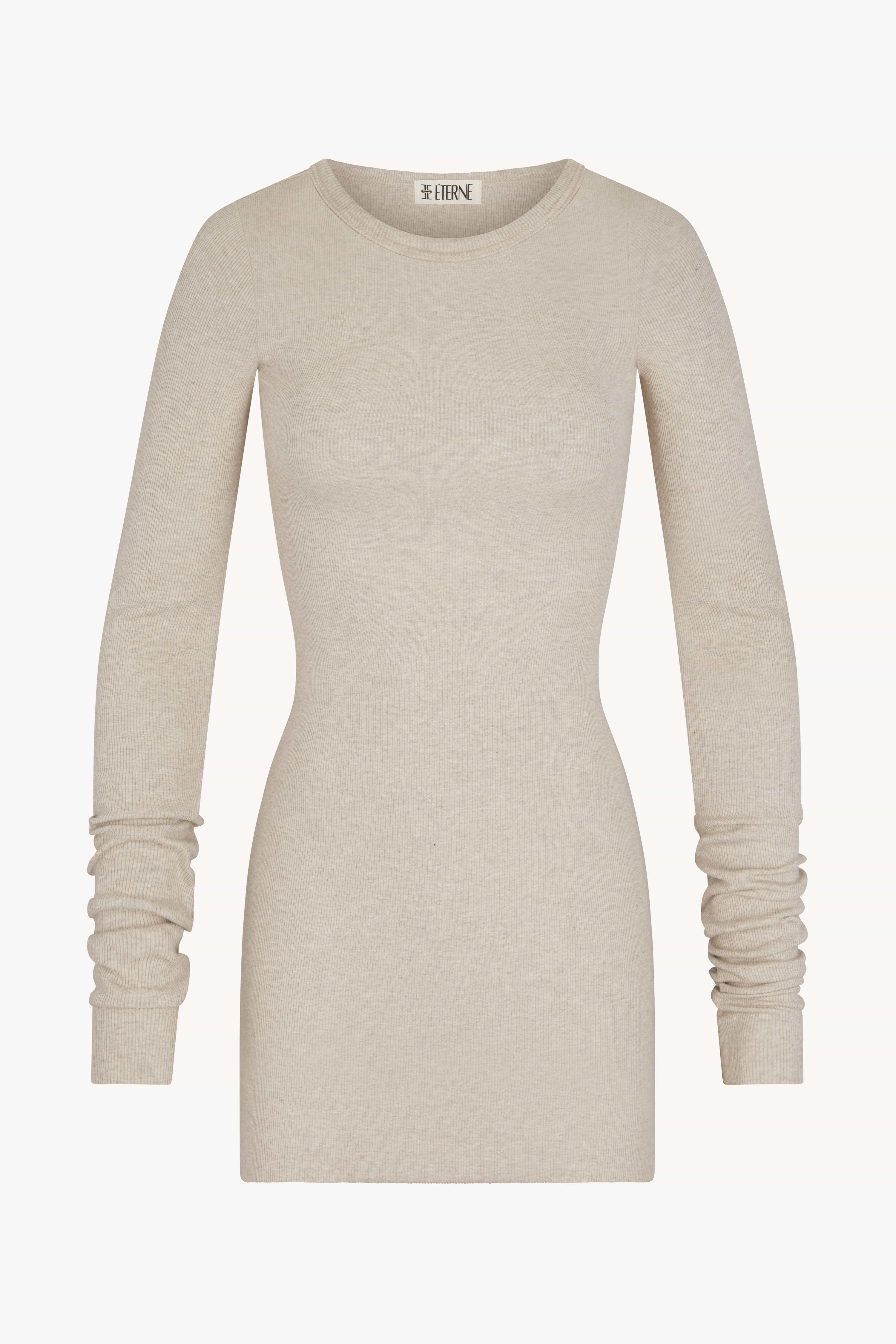 LONG SLEEVE CREWNECK MINI DRESS