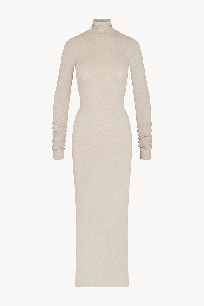 LONG SLEEVE TURTLENECK MAXI DRESS