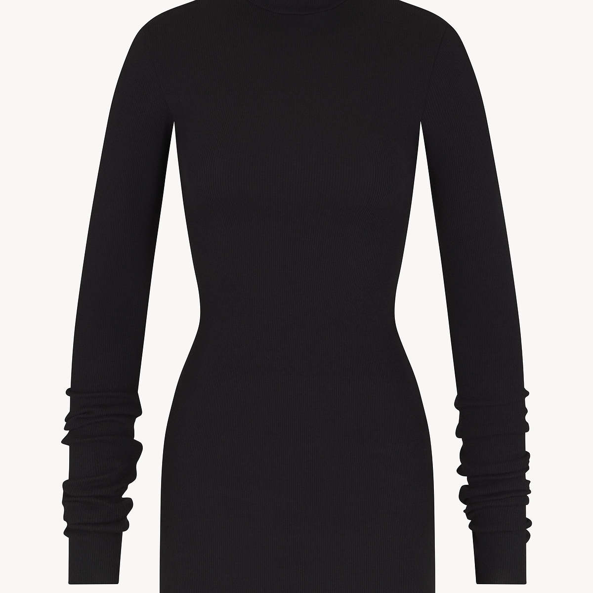 green emerald velvet dress Black Turtleneck Bodycon Maxi Dress main image 0