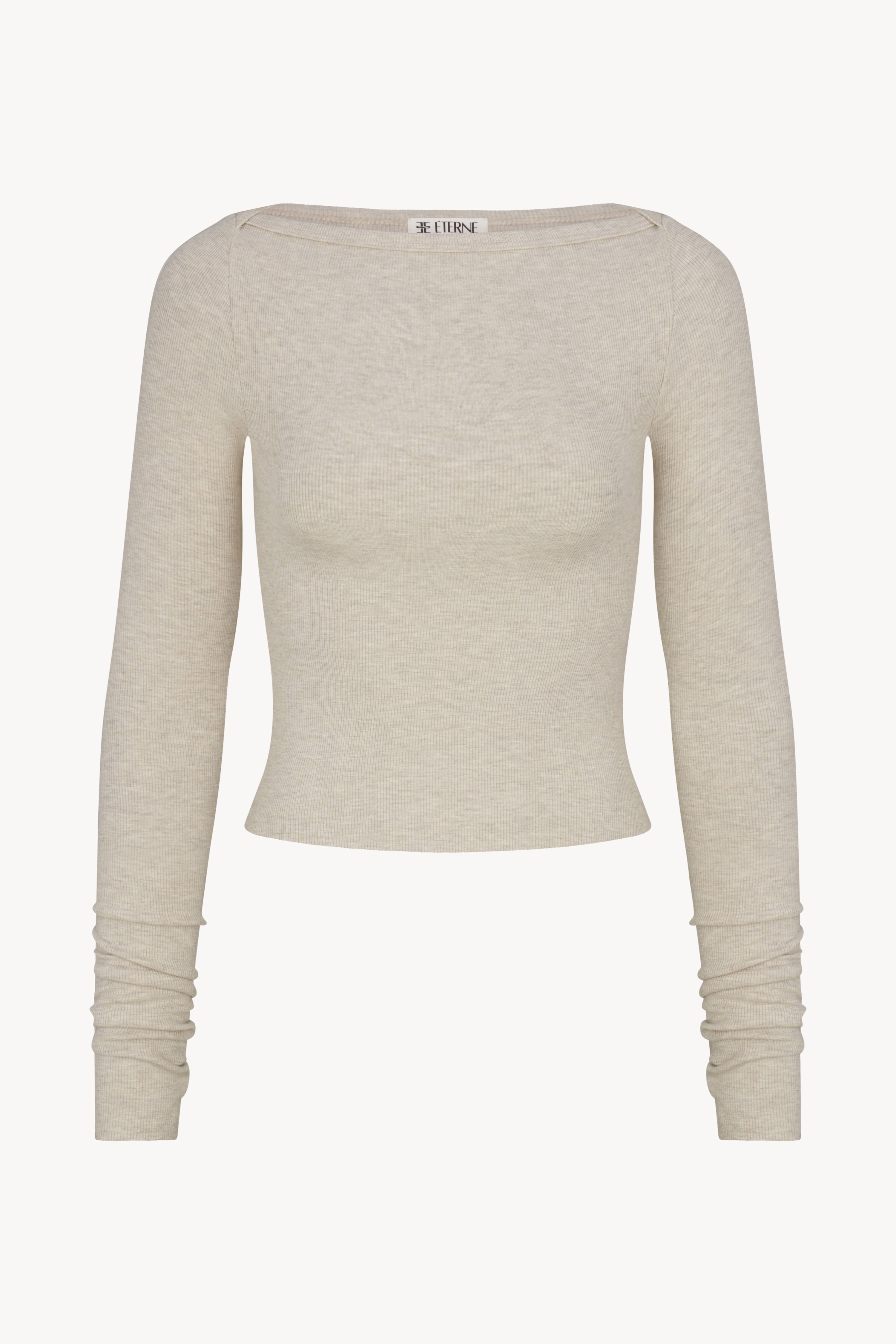LONG SLEEVE BOATNECK TOP