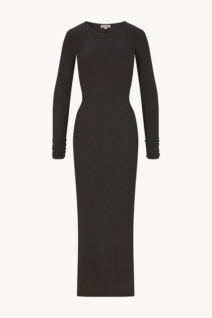 LONG SLEEVE CREWNECK MAXI DRESS