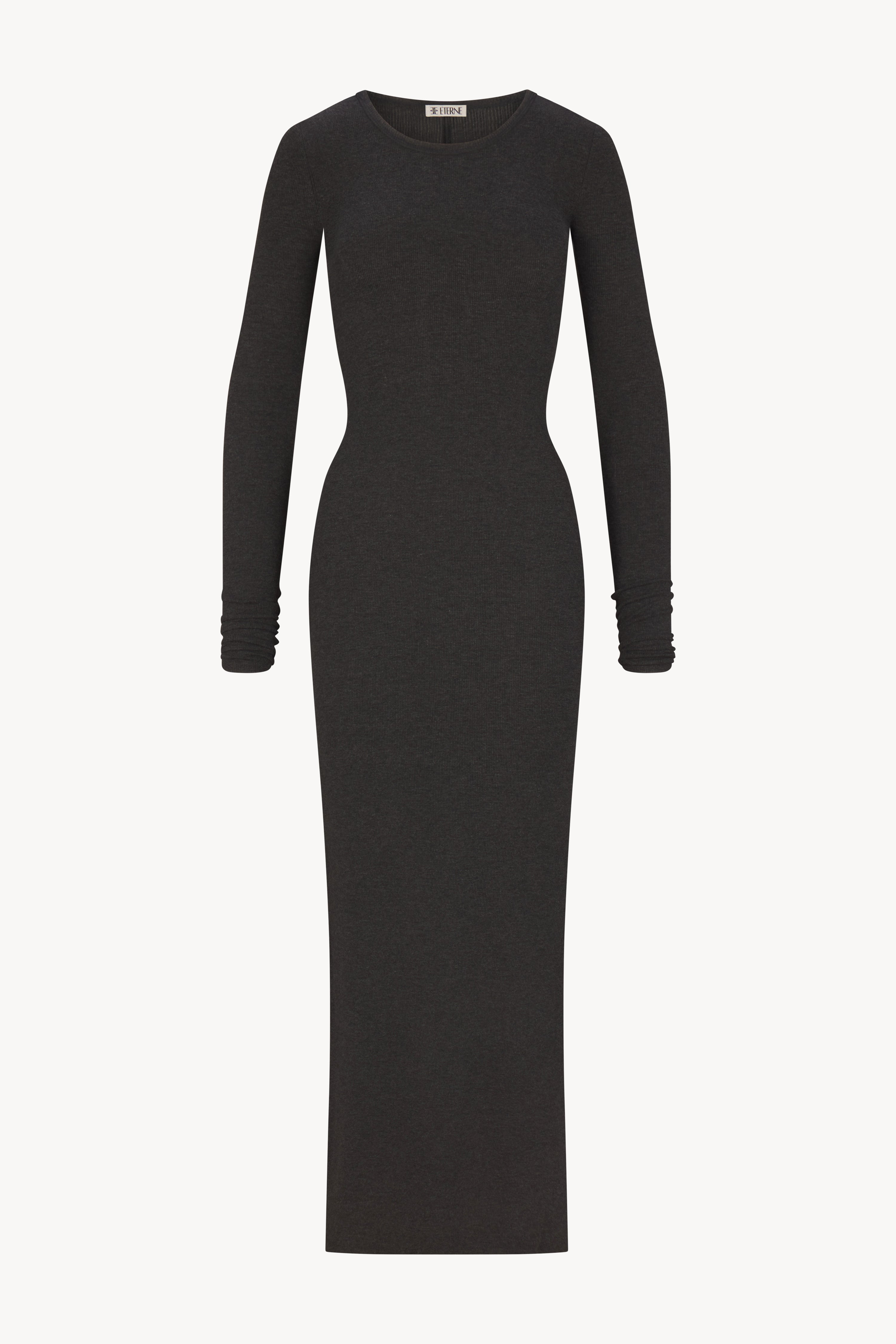 LONG SLEEVE CREWNECK MAXI DRESS
