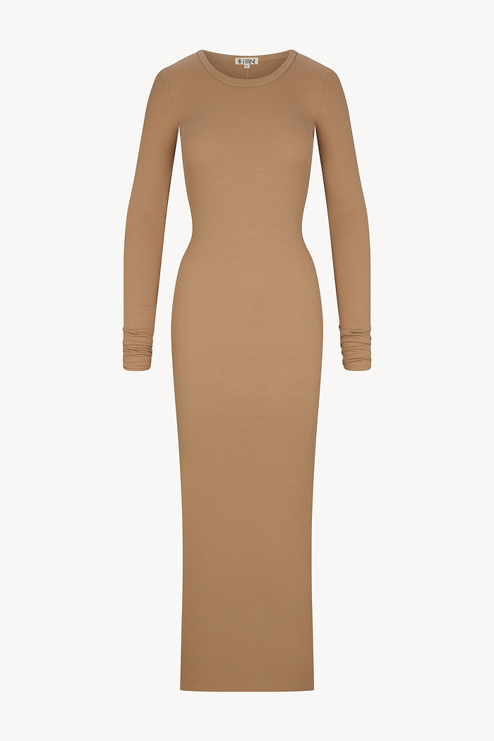 LONG SLEEVE CREWNECK MAXI DRESS