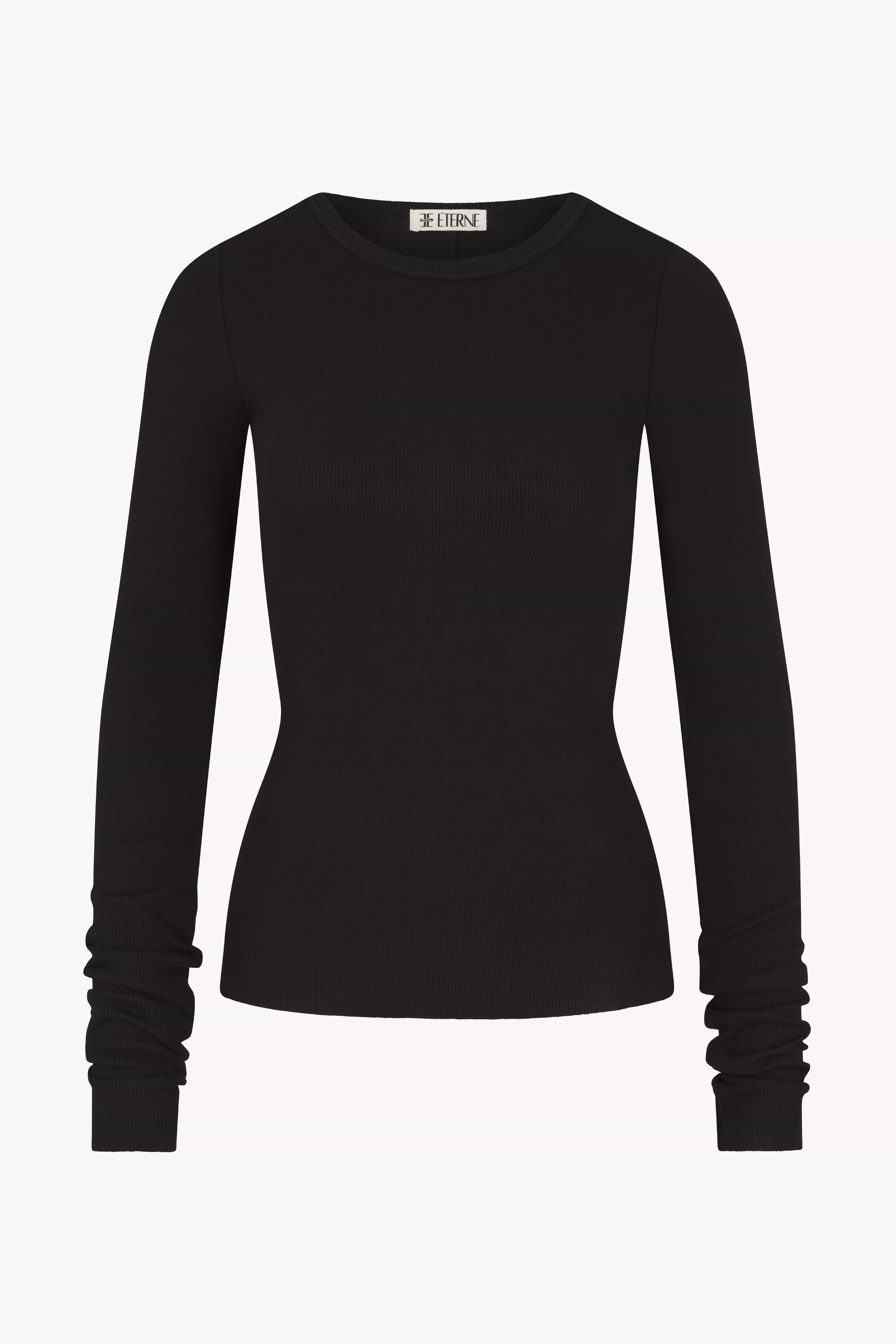 トップス ENNOY Long sleeve hem rib tee Black 2XL LS_FITTED_TOP_BLK.jpg?crop=