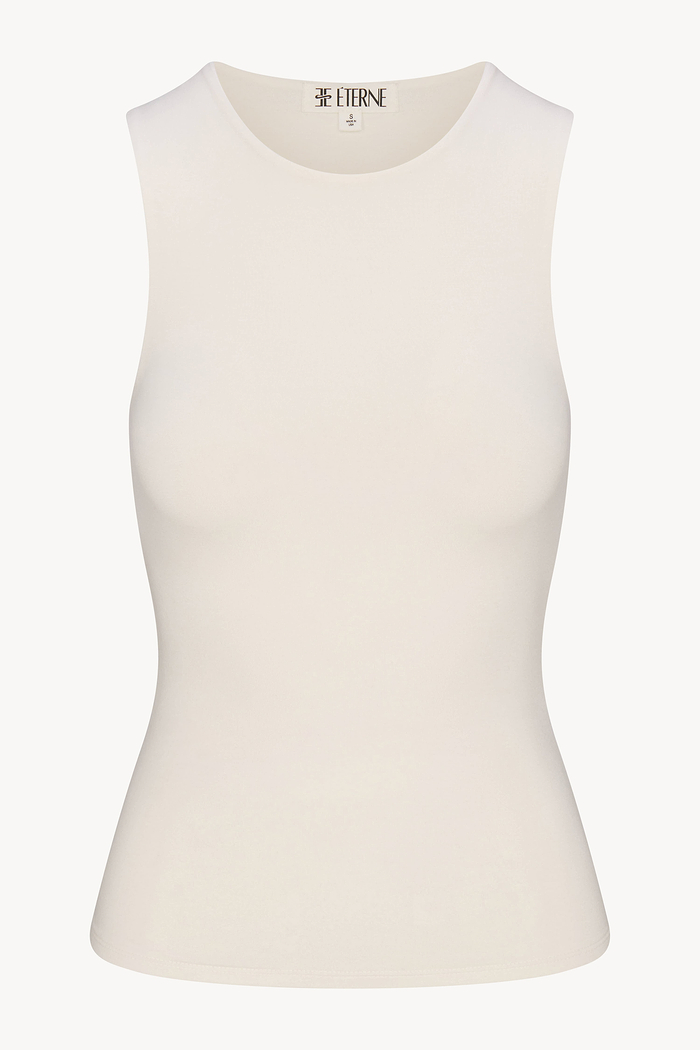 SLEEVELESS CREWNECK TOP
