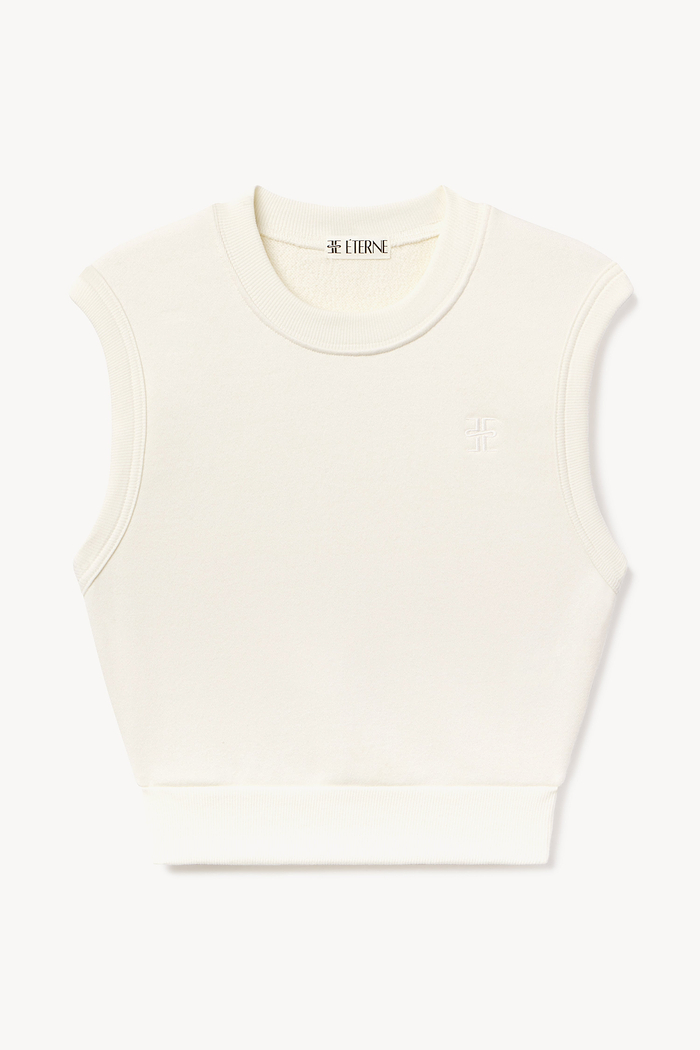 SLEEVELESS CREWNECK TOP
