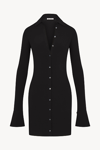 knee length dresses for ladies Long Sleeve Crewneck Dress Mini main image 1