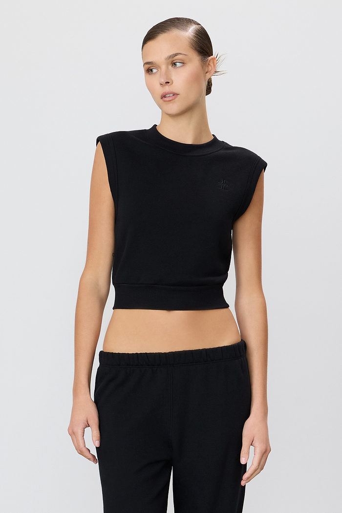 SLEEVELESS CREWNECK TOP