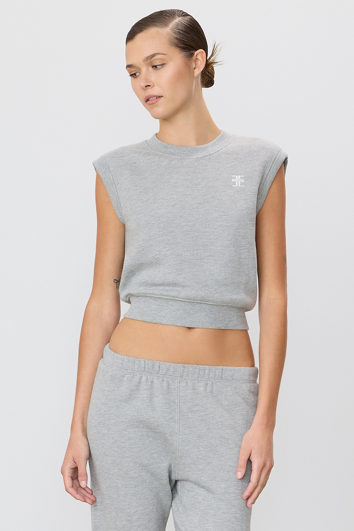 SLEEVELESS CREWNECK TOP