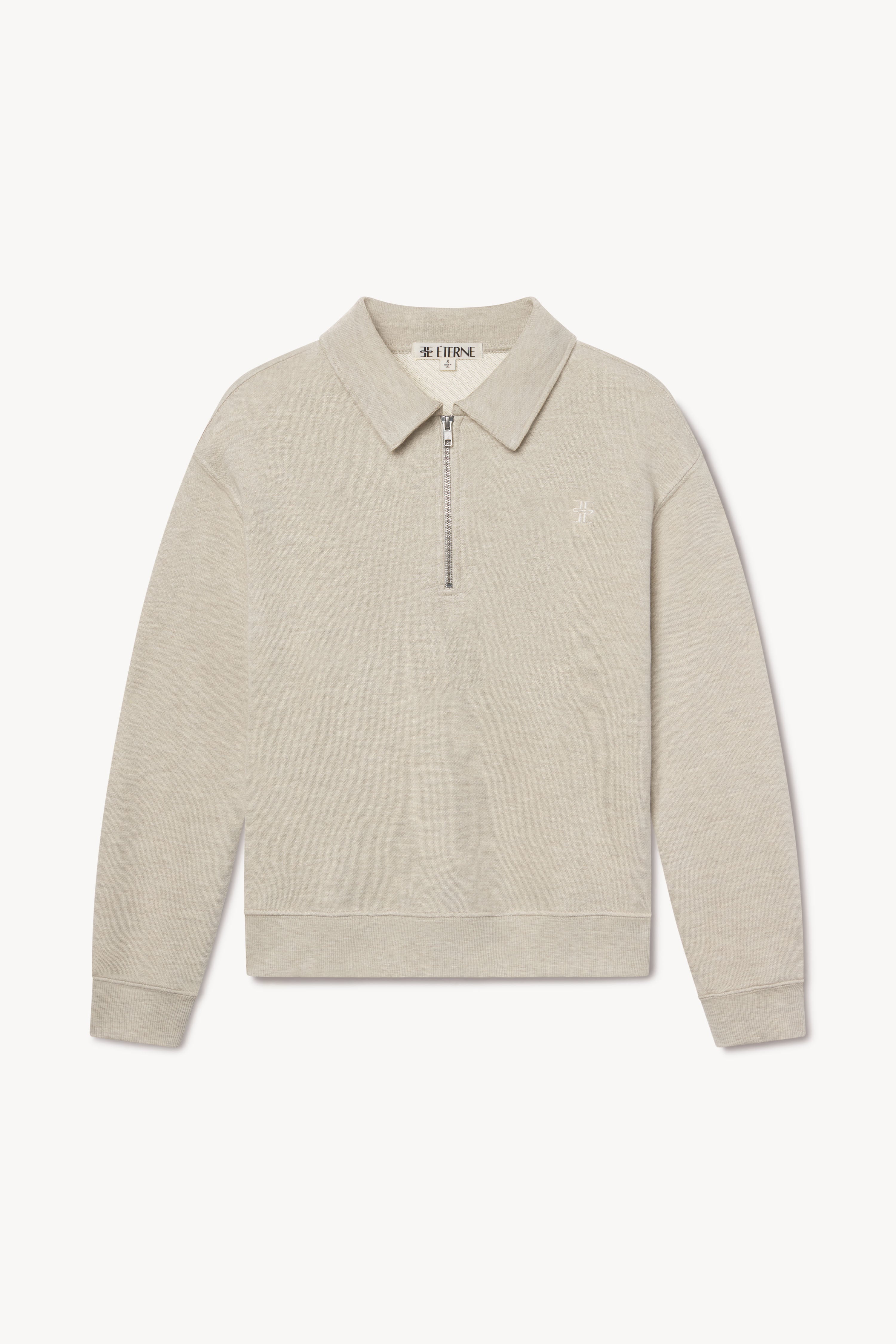 ZIP-UP POLO SWEATSHIRT