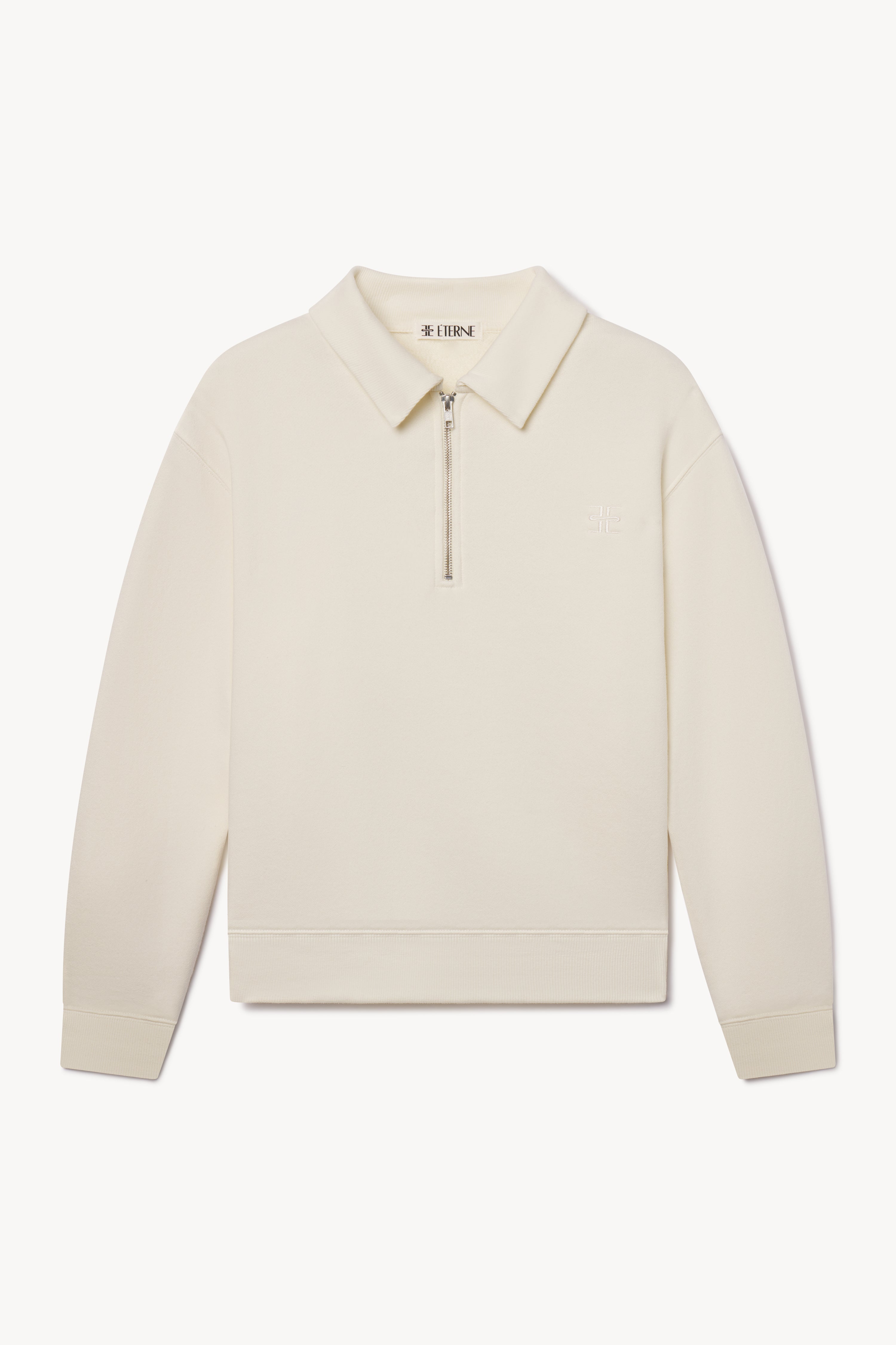 ZIP-UP POLO SWEATSHIRT