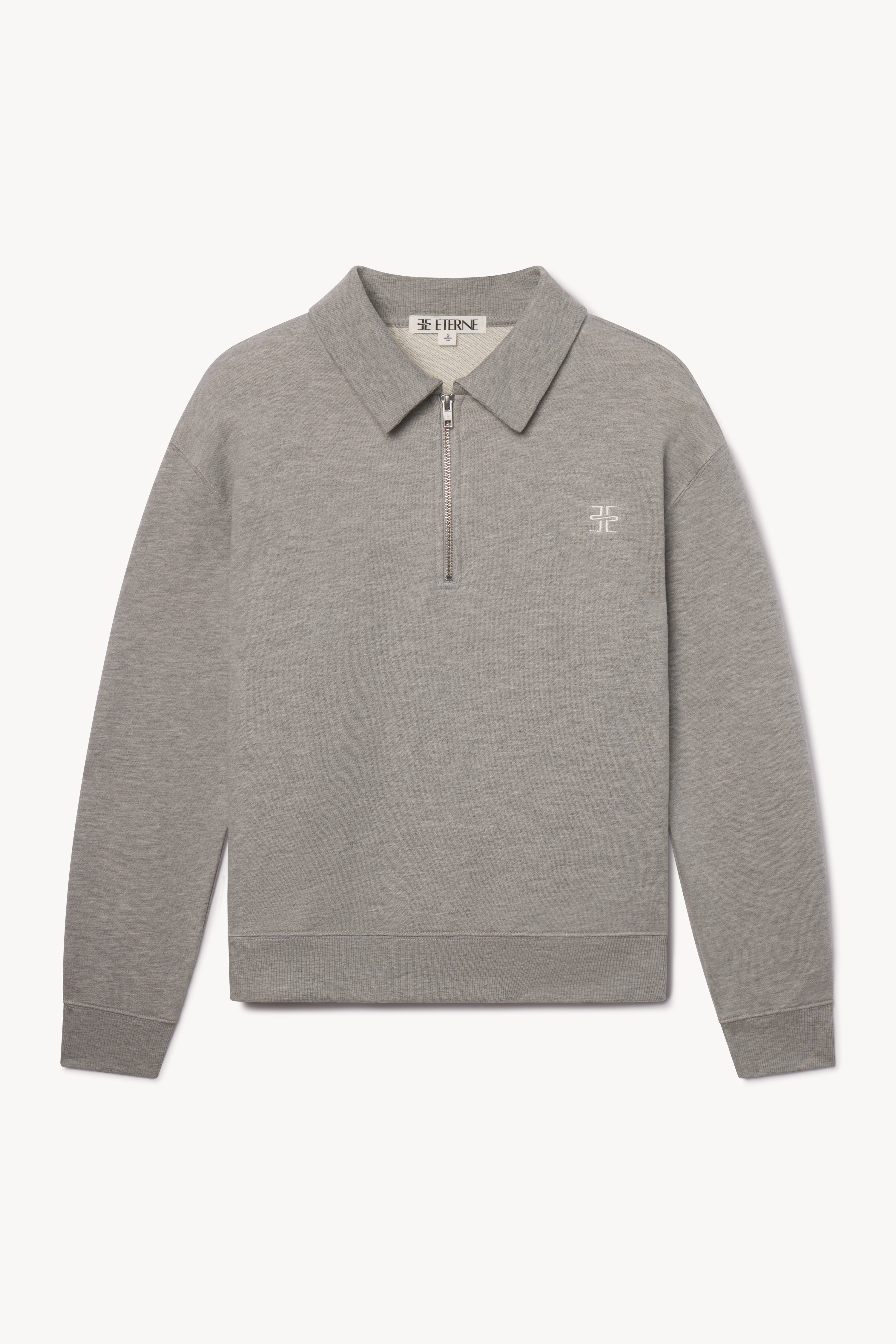 ZIP-UP POLO SWEATSHIRT