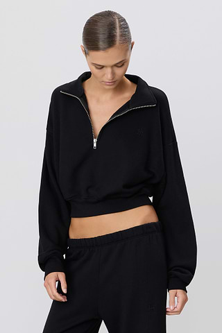 CROPPED HALF-ZIP SWEATSHIRT – ÉTERNE