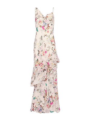 Viola Silk Cowl-Neck Gown dress L'AGENCE