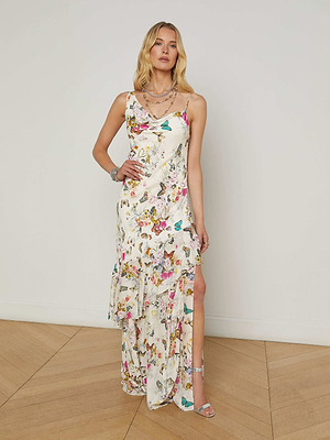 Viola Silk Cowl-Neck Gown dress L'AGENCE