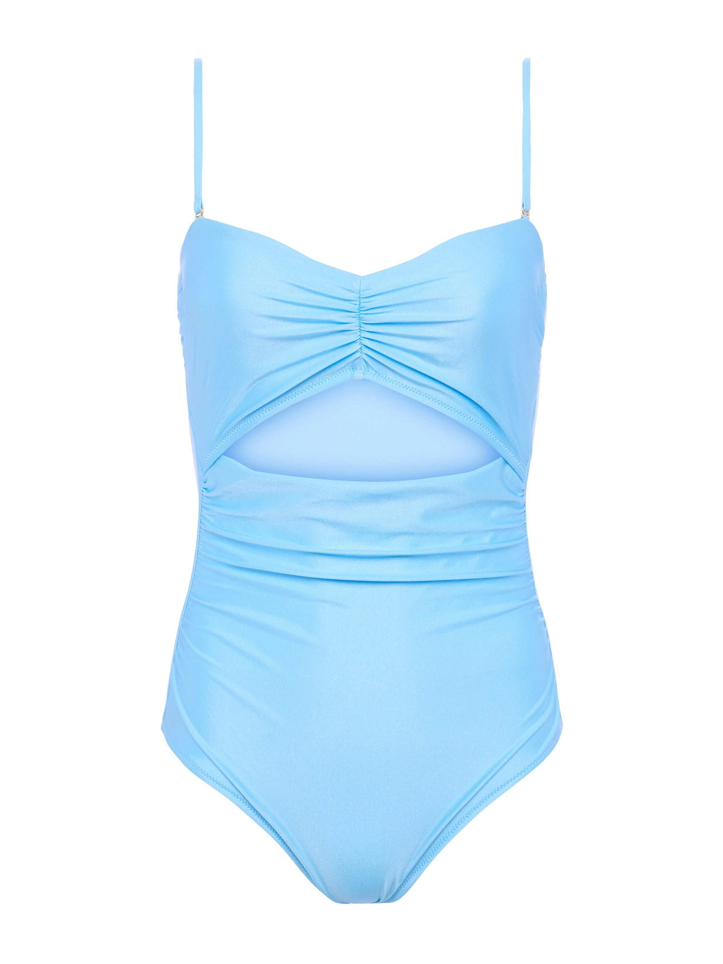 Lily One-Piece Swimsuit in Sky Blue | L'AGENCE