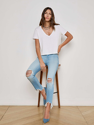 High Line Distressed Skinny Jean jean L'AGENCE