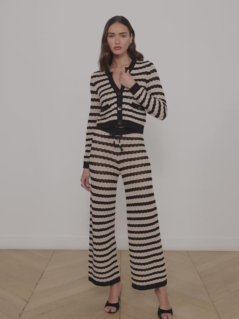 Gaelle Pointelle Knit Pant pant L'AGENCE