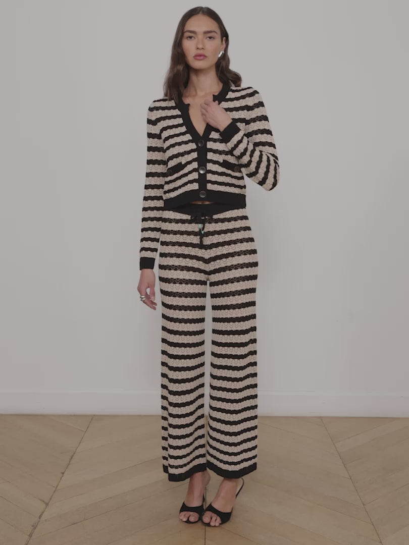 Orla Pointelle Knit Cardigan cardigan L'AGENCE