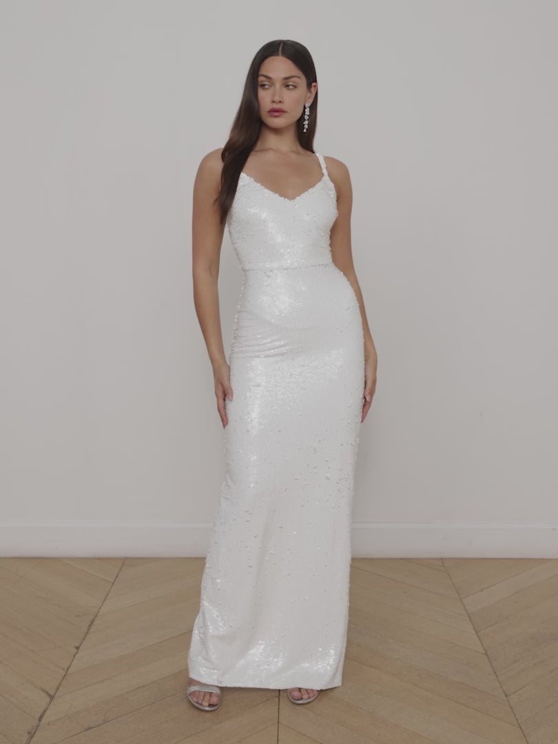 Karma Sequin Maxi Dress dress L'AGENCE