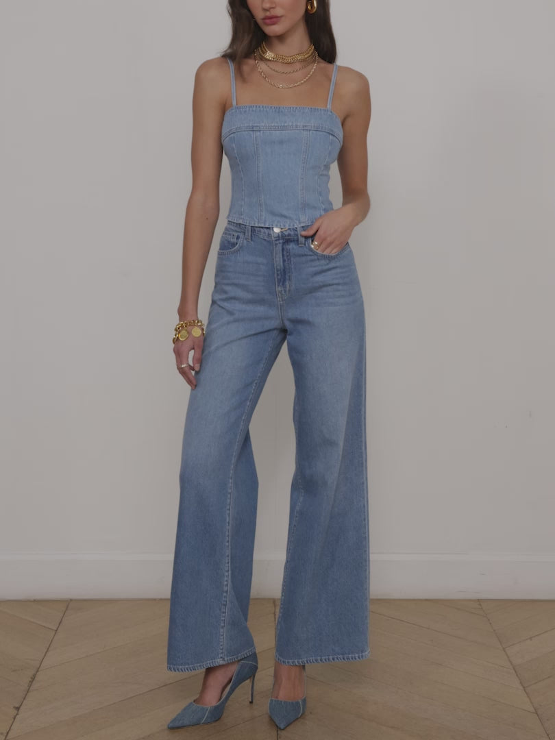 Arlin Denim Tank tank top L'AGENCE