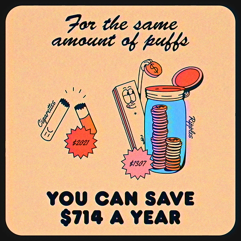 How much money you save switching to ripple. How much money you save when you quit smoking