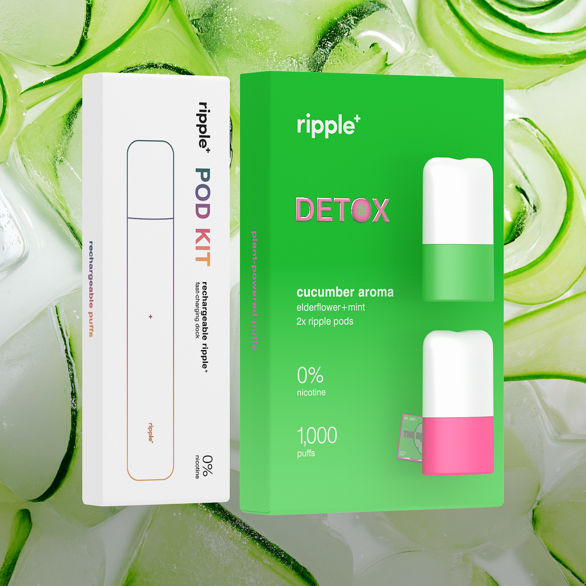 DETOX POD SET | Cucumber Aroma Diffuser | Rechargeable | Nicotine Free