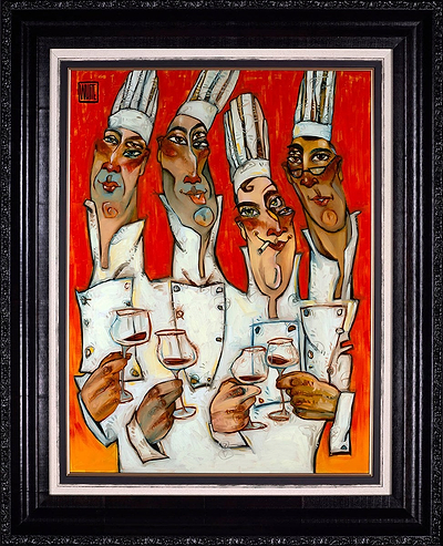 Shifty Eyed Chefs (Framed)