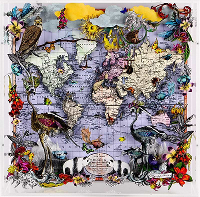Navigators Floating Map - Ostrich Discoveries of the world